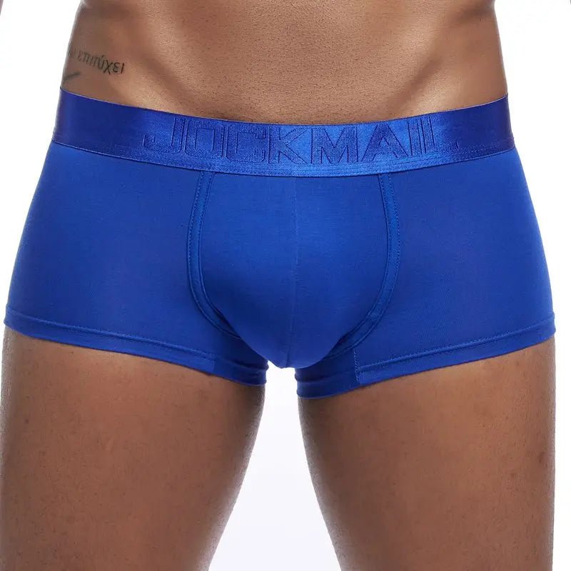 JOCKMAIL New sexy men underwear boxer solid boxershorts men Modal Soft Underpants Shorts men trunks cuecas Gay male panties