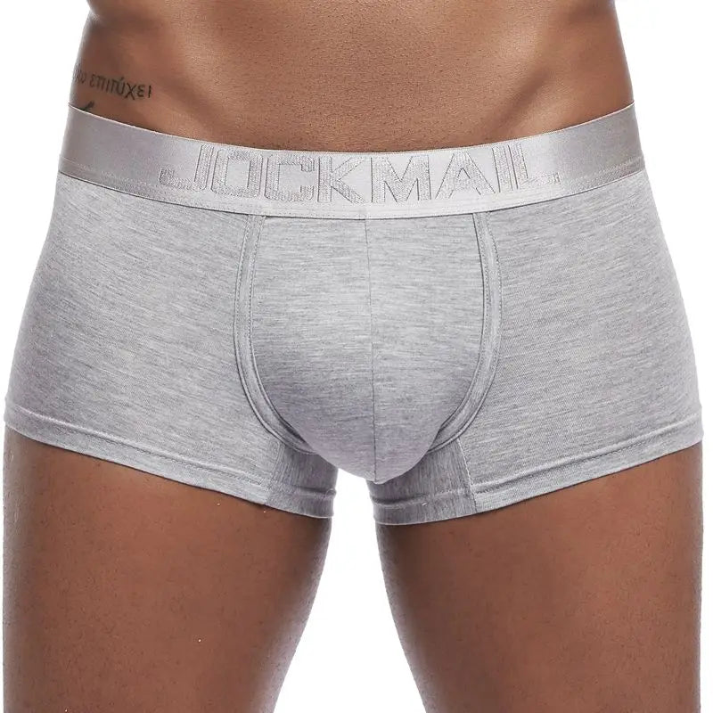 JOCKMAIL New sexy men underwear boxer solid boxershorts men Modal Soft Underpants Shorts men trunks cuecas Gay male panties