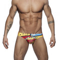 Men Men's Swimwear Underwear Fun Cartoon Print Sexy Beach Briefs Low Waist Bikini Swimming Swim Trunks with Protection Pad
